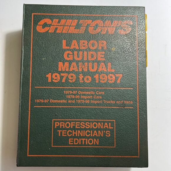 Vtg Chiltons Labor Guide Manual 1979 to 1997 Professional Technicians Edition - Picture 1 of 9